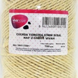 CUERDA TORCIDA 03MM NAT 700 GR