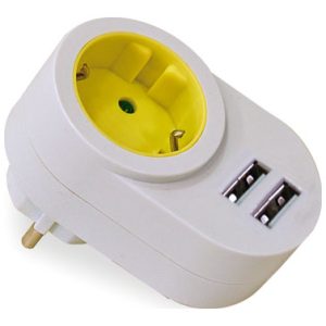 ADAPTADOR 16A-250V 1T+2USB