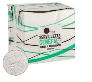SERVILLETA MESA DOBLE CAPA 30X