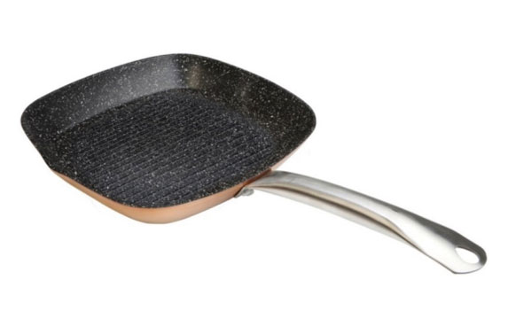 GRILL RAYADO 28X28CM COBRE WEC