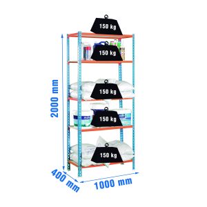 ESTANTERIA 5B S/T 2000x1000x40