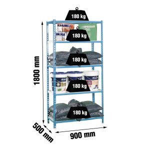 ESTANTERIA 5B S/T 1800X900X500