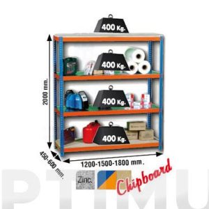ESTANTERIA ORDEN 4B S/T 400KG