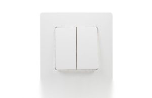 CONMUTADOR DOBLE BLANCO SERIE