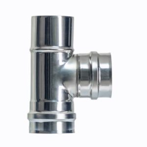 TE ESTUFA PELLET 90º Ø80MM INO