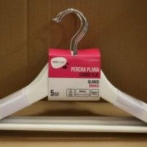 PERCHA ARMARIO 5 PZ MADERA BLA