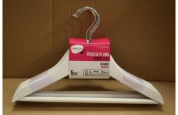 PERCHA ARMARIO 5 PZ MADERA BLA