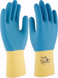 GUANTE QUIMICO L09 AM/AZ LATEX