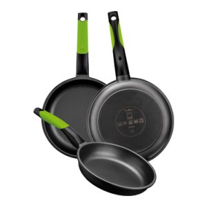 SARTEN SET 18-22-26CM NEG/VER