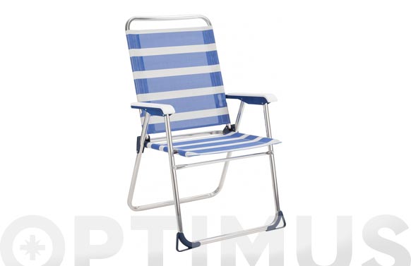 SILLON PLAYA FIJO AZUL/BLANCO
