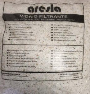 VIDRIO FILTRANTE 20KG/ 2-3MM 1