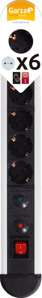 REGLETA 6 TOMAS INTERRUPTOR 90