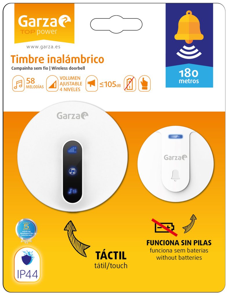 TIMBRE INALAMBRICO EXT 255X60X