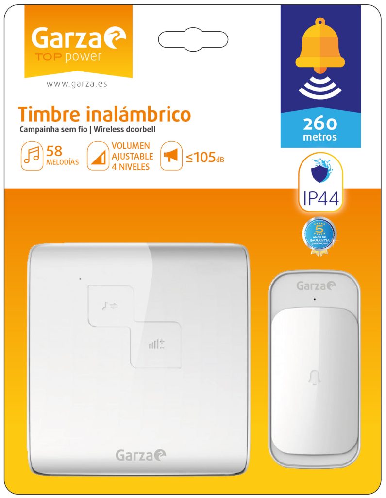 TIMBRE INALAMBRICO EXT 255X35X