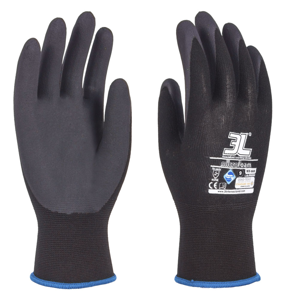 GUANTE MECANICO M08 NE NITRILO