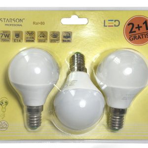 LAMPARA LED ESF. E14 7W 3 PZ