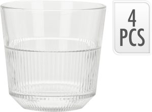 VASO 270 ML ROCAS 4 PZ