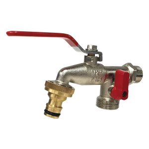 GRIFO CURVO DOBLE SALIDA