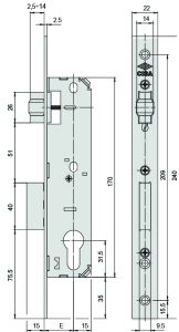 CERRADURA 44671.25.0 AC. CINCA