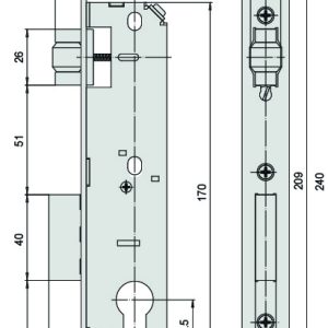 CERRADURA 44671.25.0 AC. CINCA
