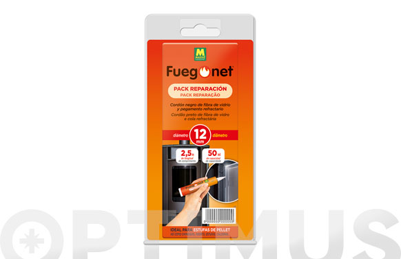 CORDON ESTUFA 12MM/50ML NE FIB