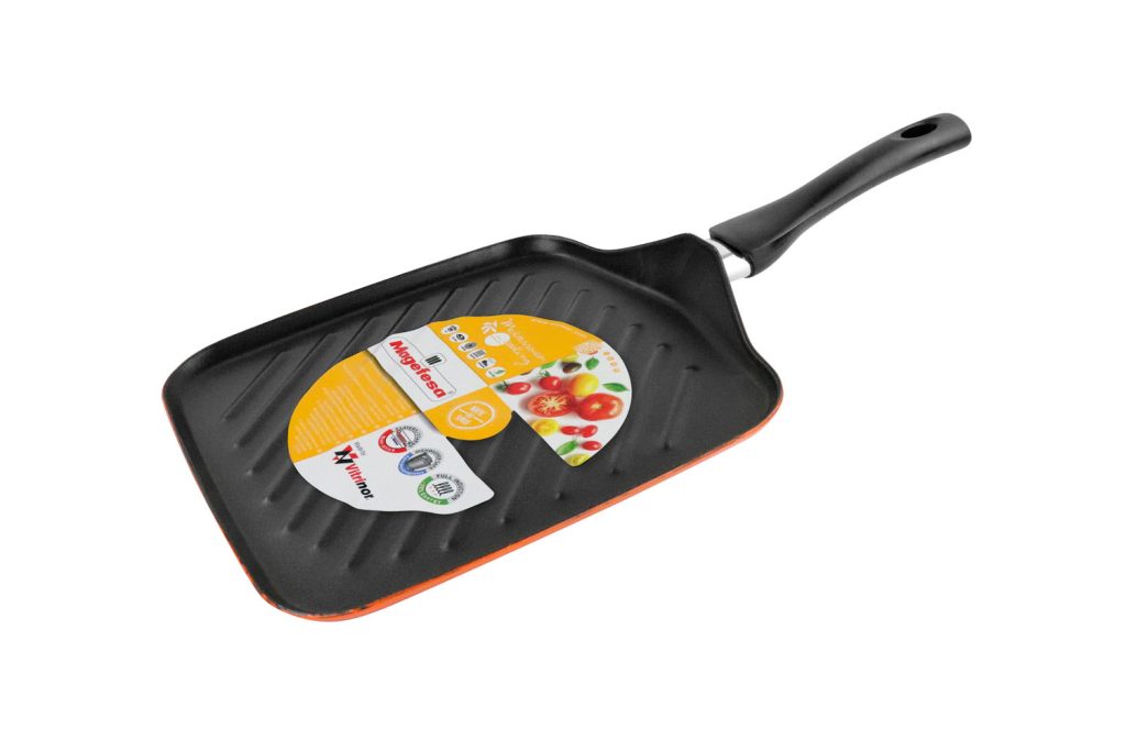 ASADOR CUAD ANTIADH 27CM VALEN