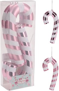 ADORNO NAVIDAD BASTON ROSA 4 P