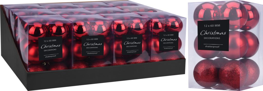 JUEGO BOLAS 60MM 12 PZ