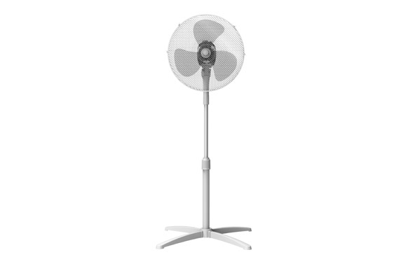 VENTILADOR PIE 40W 40 CM BLANC