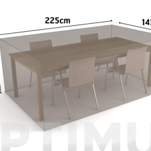 FUNDA MESA RECT + 4 SILLAS 225