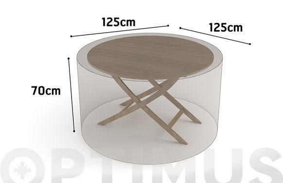 FUNDA MESA REDONDA VISON 125X1