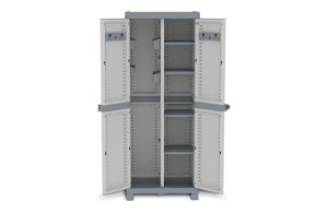 ARMARIO RESINA ESCOBERO GRIS W