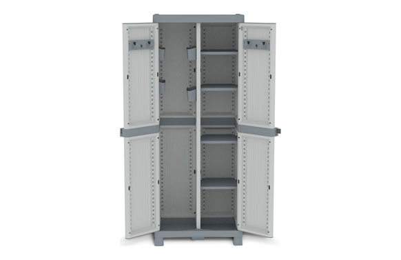 ARMARIO RESINA ESCOBERO GRIS W