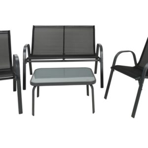 CONJUNTO CAFE ACERO TEXTILENE