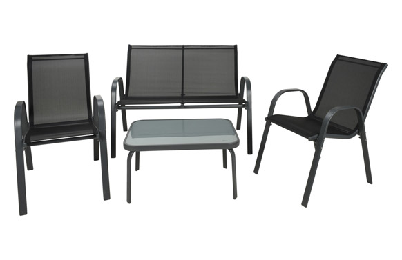 CONJUNTO CAFE ACERO TEXTILENE