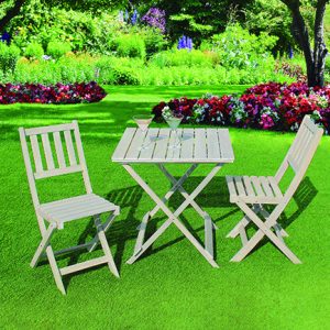 MESA MADERA +2 SILLAS PLEGABLE