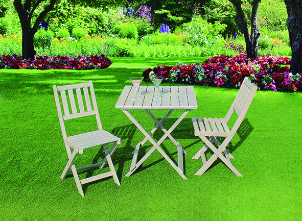 MESA MADERA +2 SILLAS PLEGABLE