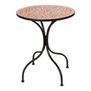 MESA ACERO MOSAICO Ø 60 CM