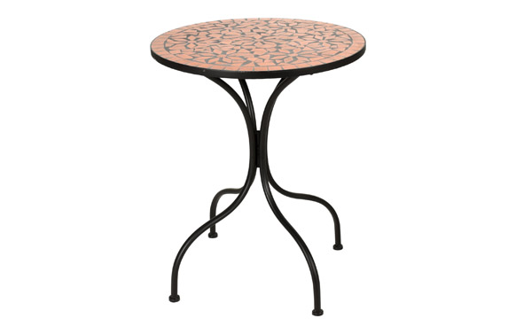 MESA ACERO MOSAICO Ø 60 CM