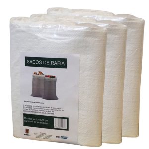 SACO RAFIA BLANCO 10 UDS 60 X