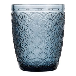 VASO GRABADO RUSTICO 24 CL AZU