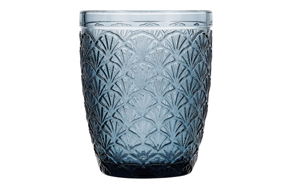 VASO GRABADO RUSTICO 24 CL AZU