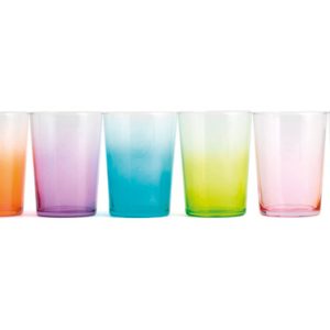 VASO VIDRIO COLOR PACK 6 UDS 4