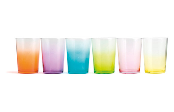 VASO VIDRIO COLOR PACK 6 UDS 4