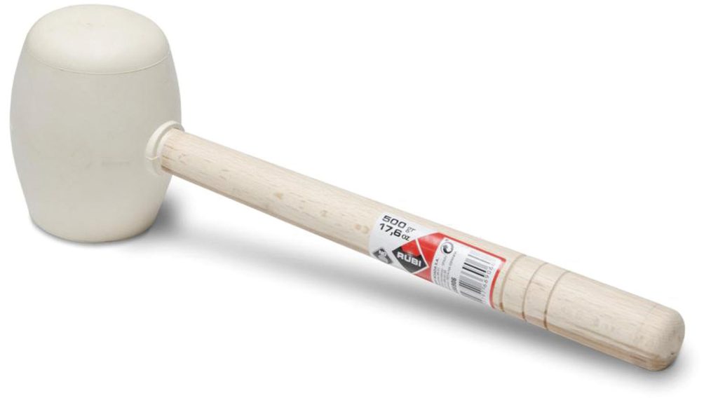 MAZA GOMA BLANCA CARAS PLANA Y