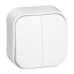 CONMUTADOR DOBLE BLANCO IP21 F