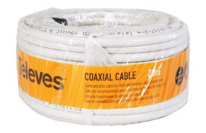 CABLE COAXIAL PVC BLANCO 20M