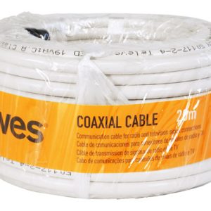 CABLE COAXIAL PVC BLANCO 20M