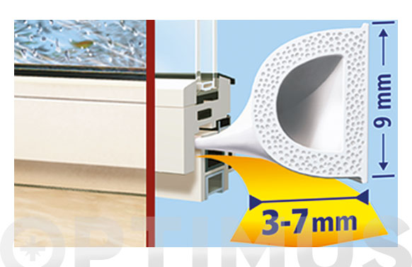 BURLETE CAUCHO PERFIL D BLANCO