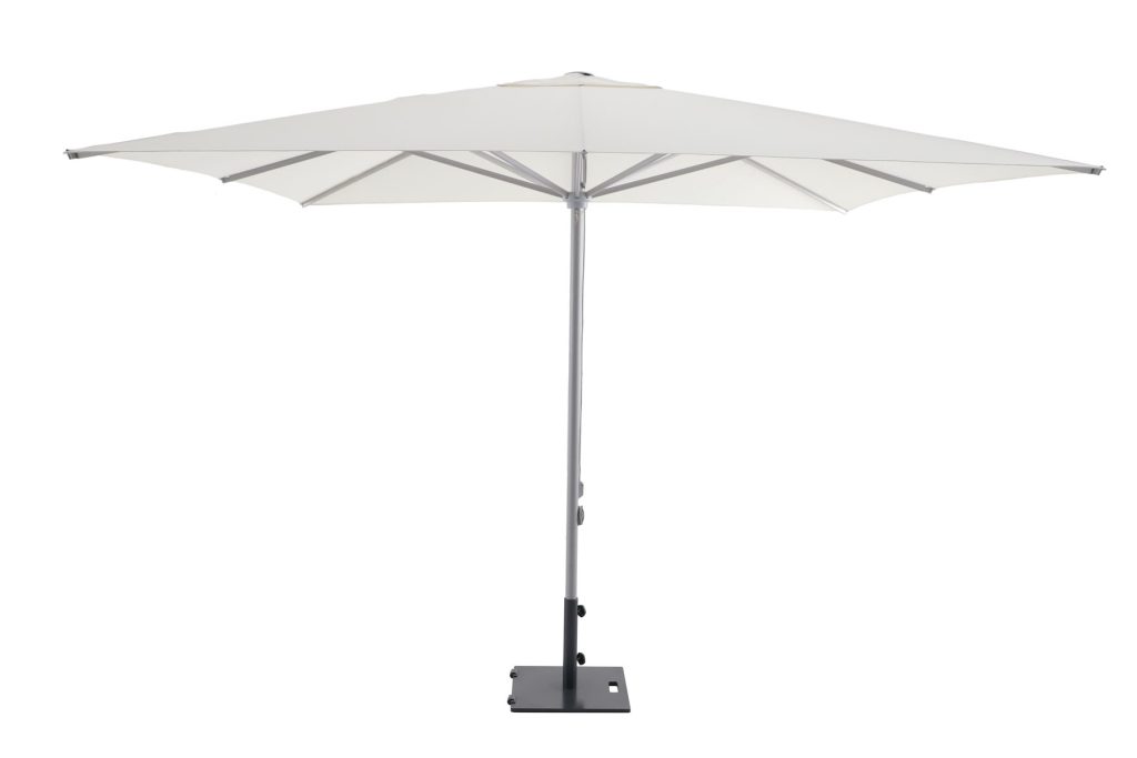 PARASOL ALUM. BLCO 3 X 3 48 MM